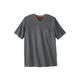 Men's Big & Tall Boulder Creek® Heavyweight Pocket V-Neck Tee by Boulder Creek in Steel (Size XL)