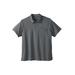 Men's Big & Tall Heavyweight Jersey Polo Shirt by KingSize in Steel (Size 3XL)