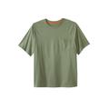 Men's Big & Tall Boulder Creek® Heavyweight Crewneck Pocket T-Shirt by Boulder Creek in Heather Moss (Size 6XL)