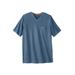 Men's Big & Tall Boulder Creek® Heavyweight Pocket V-Neck Tee by Boulder Creek in Slate Blue (Size 3XL)