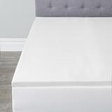 2" Memory Foam Mattress Topper with Cover by BrylaneHome in Off White (Size FULL)