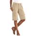 Plus Size Women's Cargo Shorts by Roaman's in Sandy Beige (Size 24 W)