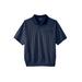 Men's Big & Tall Banded Bottom Polo Shirt by KingSize in Navy (Size 7XL)