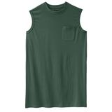 Men's Big & Tall Shrink-Less™ Longer-Length Lightweight Muscle Pocket Tee by KingSize in Hunter (Size XL) Shirt