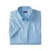 Men's Big & Tall KS Signature Wrinkle Free Short-Sleeve Oxford Dress Shirt by KS Signature in Sky Blue (Size 18)