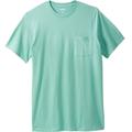 Men's Big & Tall Shrink-Less™ Lightweight Longer-Length Crewneck Pocket T-Shirt by KingSize in Tidal Green (Size 4XL)