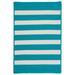 Bay Stripe Aqua Rug by Colonial Mills in Aqua (Size 5 X 7)