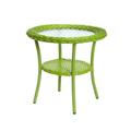 Roma All-Weather Wicker Side Table by BrylaneHome in Willow