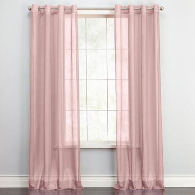 Wide Width BH Studio Sheer Voile Grommet Panel by BH Studio in Pale Rose (Size 56