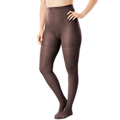 Plus Size Women's 2-Pack Control Top Tights by Comfort Choice in Dark Coffee (Size G/H)