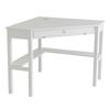 Solid Wood Contemporary Corner Computer Desk by BrylaneHome in Painted White