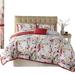 Funky Floral 6-Pc. Comforter Set by BrylaneHome in Burgundy Multi (Size TWIN)