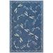 Liora Manne Carmel Dragonfly Indoor/Outdoor Rug 23"X7'6" by Brylane Home in Navy (Size 4'10"X 7'6")