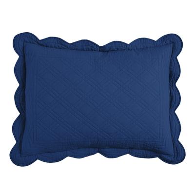 Florence Sham by BrylaneHome in Navy (Size STAND) ...