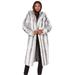 Plus Size Women's Full Length Faux-Fur Coat with Hood by Roaman's in Chinchilla (Size L)