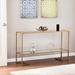 Horten Glam Narrow Console by SEI Furniture in Gold