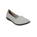 Wide Width Women's The Bethany Slip On Flat by Comfortview in Pewter (Size 7 1/2 W)