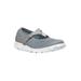 Wide Width Women's TravelLite Mary Jane Sneaker by Propet® in Silver (Size 9 1/2 W)