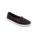 Extra Wide Width Women's The Analia Slip-On Sneaker by Comfortview in Black (Size 12 WW)