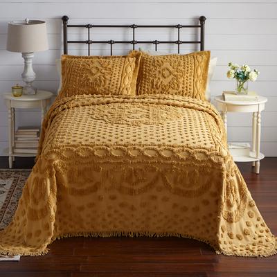 Georgia Chenille Bedspread by BrylaneHome in Gold (Size KING)