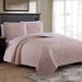 Tristan Quilt Set by American Home Fashion in Soft Pink (Size FL/QUE)