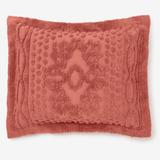 Georgia Chenille Sham by BrylaneHome in Coral (Size STAND) Pillow