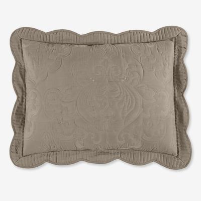 Amelia Sham by BrylaneHome in Taupe (Size KING) Pi...