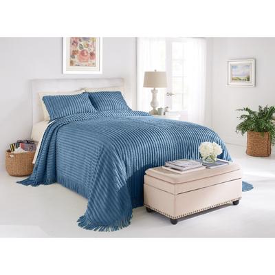 Chenille Bedspread by BrylaneHome in Antique Blue (Size FULL)
