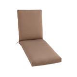 84" Chaise Cushion by BrylaneHome in Khaki Patio Lounger Padding