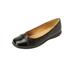 Wide Width Women's The Fay Slip On Flat by Comfortview in Black (Size 8 1/2 W)