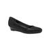 Women's Lauren Leather Wedge by Trotters® in Black Suede Patent (Size 10 1/2 M)