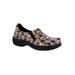 Wide Width Women's Bind Slip-Ons by Easy Works by Easy Street® in Skull Patent Pattern (Size 9 1/2 W)