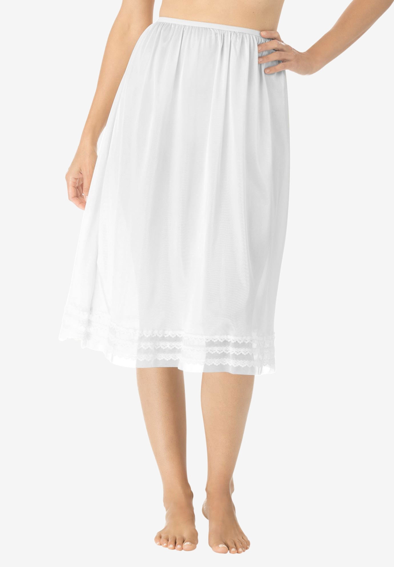 Plus Size Women's Snip-to-Fit Half Slip by Comfort Choice in White (Size 14/16)