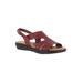 Women's Bolt Sandals by Easy Street® in Red (Size 7 1/2 M)