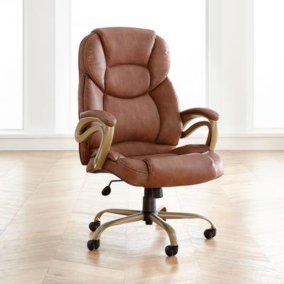 400 lbs. Weight Capacity Memory Foam Office Chair by BrylaneHome in Light Brown (400 lb. capacity)