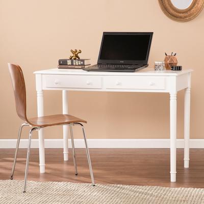 Writing 2-Drawer Desk by SEI Furniture in White
