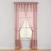 Wide Width BH Studio Sheer Voile 5-Pc. One-Rod Curtain Set by BH Studio in Pale Rose (Size 96" W 63" L) Window Curtain