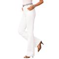 Plus Size Women's Invisible Stretch® Contour Bootcut Jean by Denim 24/7 in White Denim (Size 28 W)