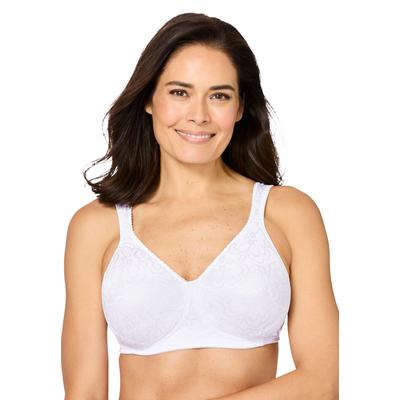 Plus Size Women's 18 Hour Ultimate Lift & Support Wireless Bra 4745 by Playtex in White (Size 46 DD)