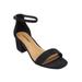 Wide Width Women's The Orly Sandal by Comfortview in Black (Size 8 1/2 W)