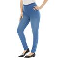 Plus Size Women's Skinny-Leg Comfort Stretch Jean by Denim 24/7 in Light Stonewash Sanded (Size 20 WP) Elastic Waist Jegging