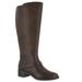 Women's Jewel Wide Calf Boots by Easy Street® in Brown (Size 7 M)