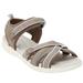 Extra Wide Width Women's The Annora Water Friendly Sandal by Comfortview in Dark Tan (Size 11 WW)
