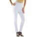 Plus Size Women's Skinny-Leg Comfort Stretch Jean by Denim 24/7 in White Denim (Size 18 W) Elastic Waist Jegging