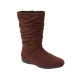 Extra Wide Width Women's The Aneela Wide Calf Boot by Comfortview in Brown (Size 7 1/2 WW)