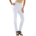 Plus Size Women's Skinny-Leg Comfort Stretch Jean by Denim 24/7 in White Denim (Size 30 T) Elastic Waist Jegging