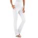 Plus Size Women's Straight-Leg Comfort Stretch Jean by Denim 24/7 in White Denim (Size 22 W) Elastic Waist Denim