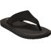 Wide Width Women's The Sylvia Soft Footbed Thong Slip On Sandal by Comfortview in Black (Size 12 W)