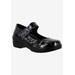 Wide Width Women's Letsee Mary Jane by Easy Street in Black Silver (Size 7 1/2 W)