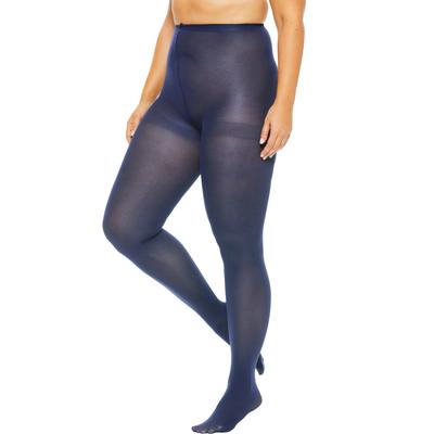 Plus Size Women's 2-Pack Opaque Tights by Comfort Choice in Navy (Size G/H)